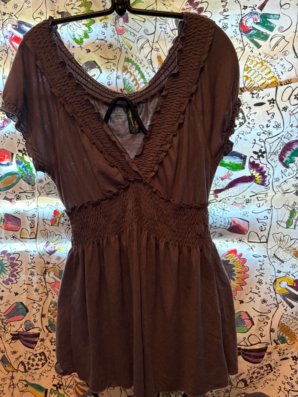 Peasant style tunic top